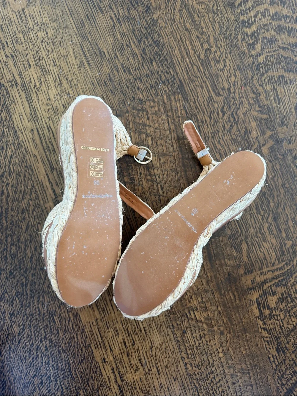 Robert Clergerie Natural Braided Platform Sandals